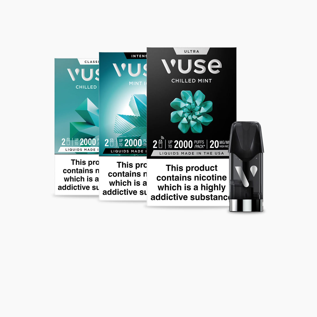 Three packs of mint pods.